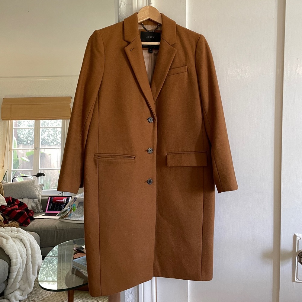 JCREW camel wool coat